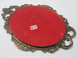 Antique Oval Picture Frame Convex Bubble Glass
