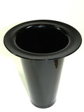 Black Top Hat Art Glass Vase