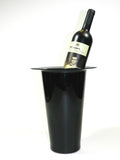 Black Top Hat Art Glass Vase