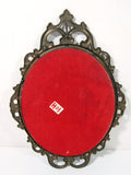 Antique Oval Picture Frame Convex Bubble Glass