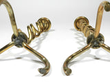 Brass Candlesticks Open Barley Twist Candle Holder Pair
