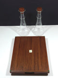 Carafe Barware Set Teak Tray Modern