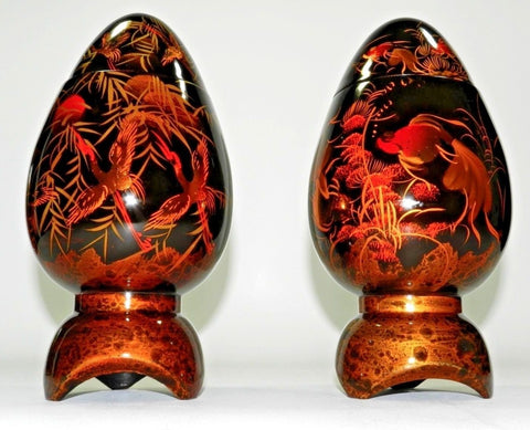 Lacquer Egg Box Hand Painted