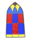 Vintage Arch Arched Stained Glass Window
