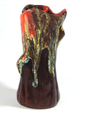 Lava Drip Glaze Vase Brown Orange