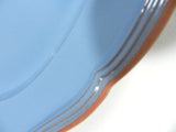 Platter Plate Blue Glazed Pottery