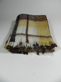 Vintage Mohair Throw Blanket Plaid