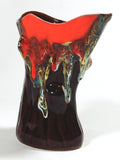 Lava Drip Glaze Vase Brown Orange