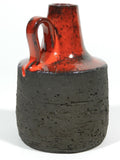 Orange Pottery Jug Mid Century Modern