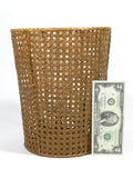 Waste Paper Basket Woven Cane
