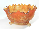 Fenton Iridescent Carnival Glass Bowl Footed