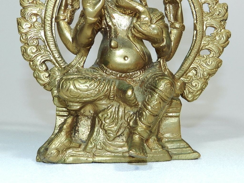 Statue Ganesh Eléphant 19cm - Artisanat Indien fait main - 4894 Statue Ganesh Eléphant 19cm - Artisanat Indien fait main - 4894