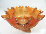 Fenton Iridescent Carnival Glass Bowl Footed