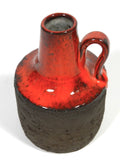 Orange Pottery Jug Mid Century Modern