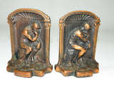 Bookends The Thinker Cast Metal Pair