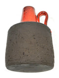 Orange Pottery Jug Mid Century Modern