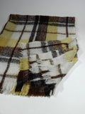 Vintage Mohair Throw Blanket Plaid