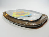 Nordic Sizzler Server Plate Platter Walnut