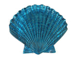 New Shell Scallop Bowl Serving Plate Ocean Blue Aluminum