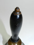 School Bell Brass Hand Held Wood Handle Antique Town Crier
