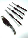 Barware Cocktail Set Bottle Opener Teak Stainless Japan