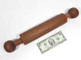 Vintage Mid Century Modern Rolling Pin Wood Wooden Teak