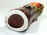 Lava Drip Glaze Vase Brown Orange