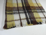 Vintage Mohair Throw Blanket Plaid