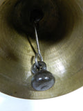 School Bell Brass Hand Held Wood Handle Antique Town Crier