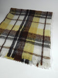 Vintage Mohair Throw Blanket Plaid