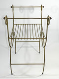 Vintage Metal Vanity Chair Hollywood Regency