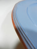 Platter Plate Blue Glazed Pottery