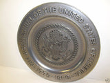 Bicentennial Pewter Collector Plate Eagle USA 1776 - 1976