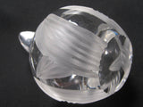 Perfume Bottle Clear Glass Etched