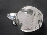 Perfume Bottle Clear Glass Etched