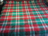 Vintage Wool Blanket Queen Plaid