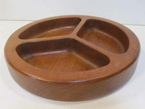 Divided Teak Bowl Modern