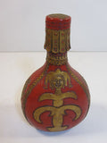 Vintage Liquor Bottle Leather Wrapped