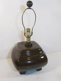 Mid Century Modern Brown Ceramic Lamp