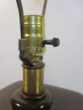 Mid Century Modern Brown Ceramic Lamp