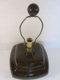Mid Century Modern Brown Ceramic Lamp