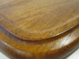 Teak Tray Glass Dome Modern