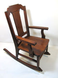 Vintage Childs Rocking Chair Wood Mission Arts & Craft