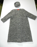 Vintage Womens Sweater Coat Wool Gray Small Medium