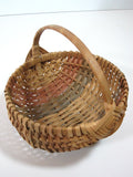 Wicker Splint Basket Signed 8"