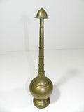 Vintage Brass Rose Water Sprinkler Bottle 14" Tall