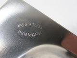Danish Serving Tray Stainless Steel And Teak Vintage