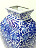 Chinese Vase Blue & White Porcelain Floral
