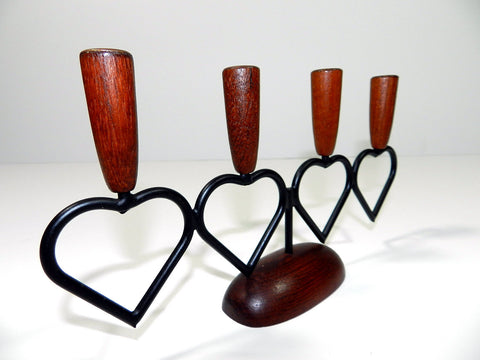 Danish Modern Teak Candle Holder