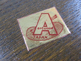 Vintage Wood Tray Ceramic Tile Stainless Knife Japan